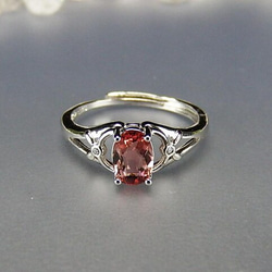 一点物トルマリン指輪ピンク宝石質天然石925銀リング約14号石街U0460 2枚目の画像