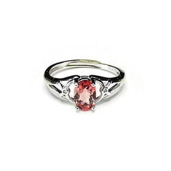 一点物トルマリン指輪ピンク宝石質天然石925銀リング約14号石街U0460 1枚目の画像