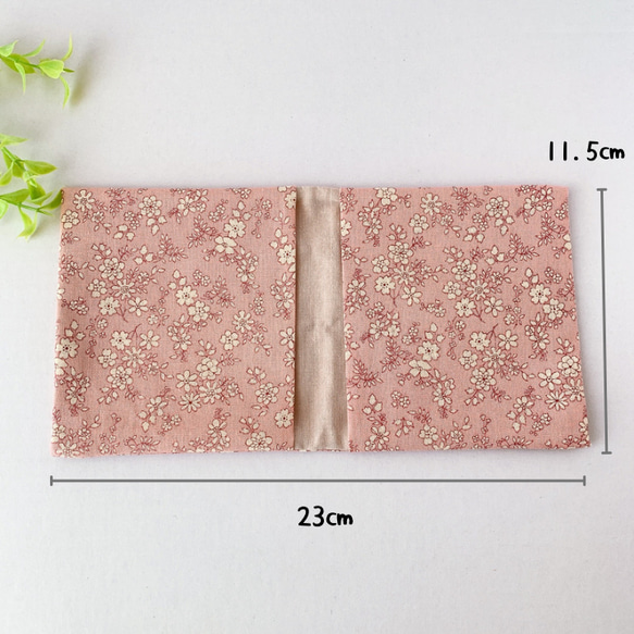 日本製　ハンカチみたいな サニタリーポーチ ナプキン入れ マスクケース (小花柄)ピンク 5枚目の画像