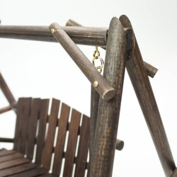 木製 ミニチュア ブランコ  「 ブラウン」　 ミニチュア家具 7枚目の画像