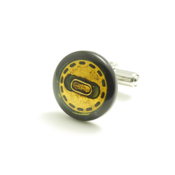 ゴールド x 深緑バージョン：アンティーク感バッチリのカフスボタン Modern 360 3枚目の画像