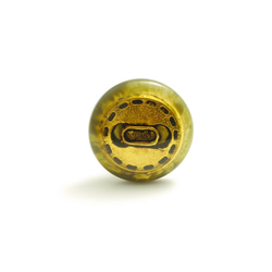 ゴールド x 黄緑バージョン：アンティーク感バッチリのカフスボタン Modern 361 2枚目の画像