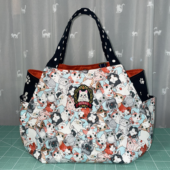 チューリップバッグ 2way ハンドメイド （リメイクデニム