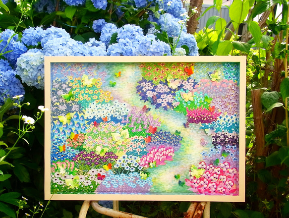 【原画】微笑みの花庭　●クーポン利用不可 1枚目の画像