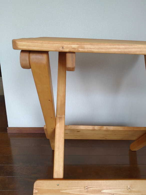 木製テーブル【アウトドア・作業テーブル等】コンパクト収納 7枚目の画像