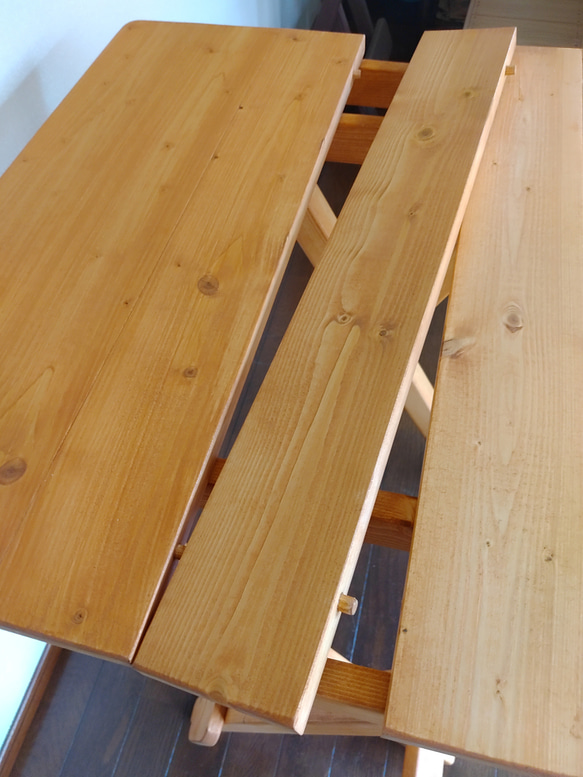木製テーブル【アウトドア・作業テーブル等】コンパクト収納 10枚目の画像