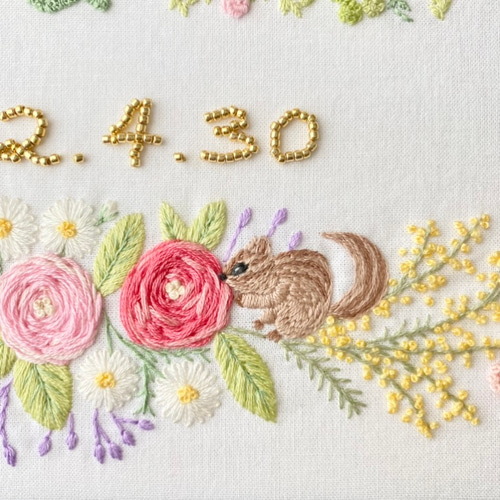 刺繍 ウェルカムボード ファミリーボード B4サイズ 受注製作