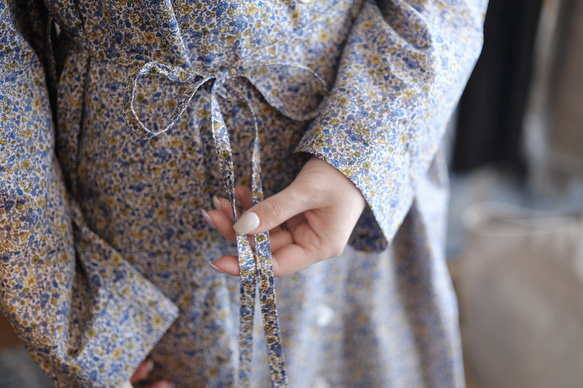 【新款】Kima服裝製作/longshirt onepiece花藍/長襯衫連衣裙 第4張的照片