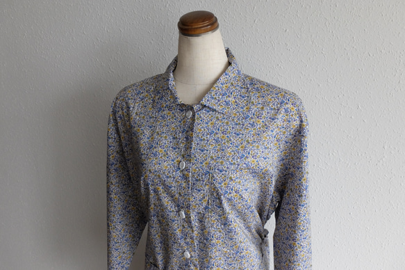 【新款】Kima服裝製作/longshirt onepiece花藍/長襯衫連衣裙 第10張的照片