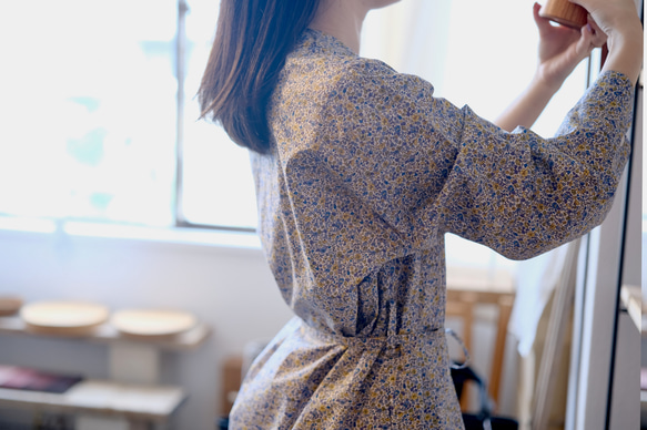 【新款】Kima服裝製作/longshirt onepiece花藍/長襯衫連衣裙 第6張的照片