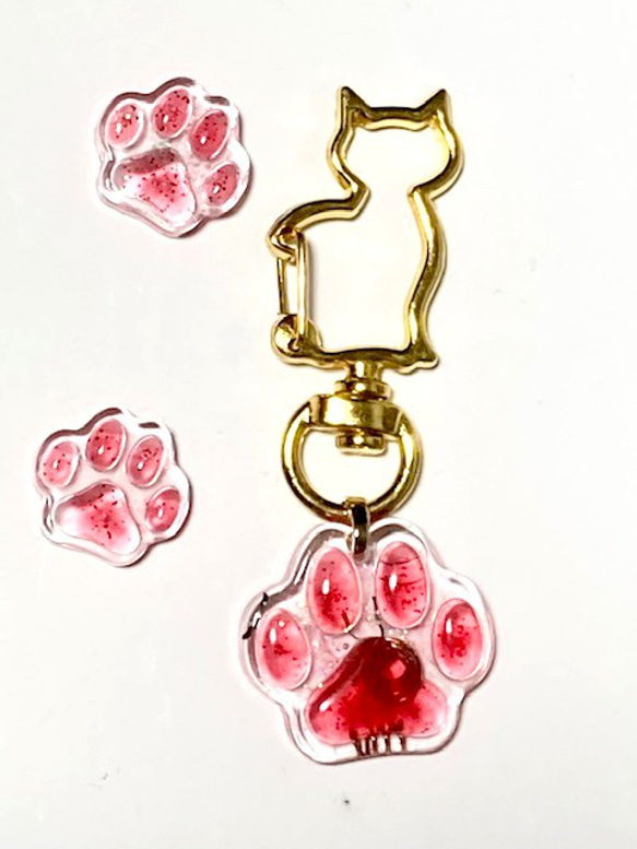 肉キュートなオルゴナイト （シリコンモールド ねこ 肉球 ハンドメイド  