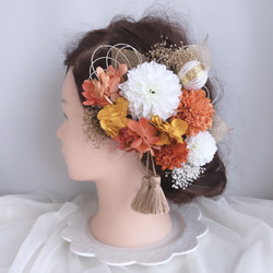 和装 髪飾り ミニハット 白ラスト一点 成人式 髪飾り 和装 花 ハット ウェディング 卒業式 袴 カサブランカ