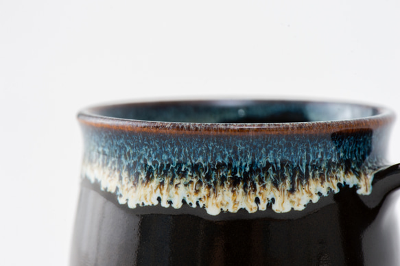 【晋六窯】天目海鼠釉マグカップ　たっぷり入るマグカップを京都からお届けします 7枚目の画像