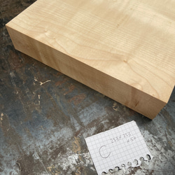 ヨーロッパメイプルの板＜C＞　木工ろくろの素材にも最適 2枚目の画像