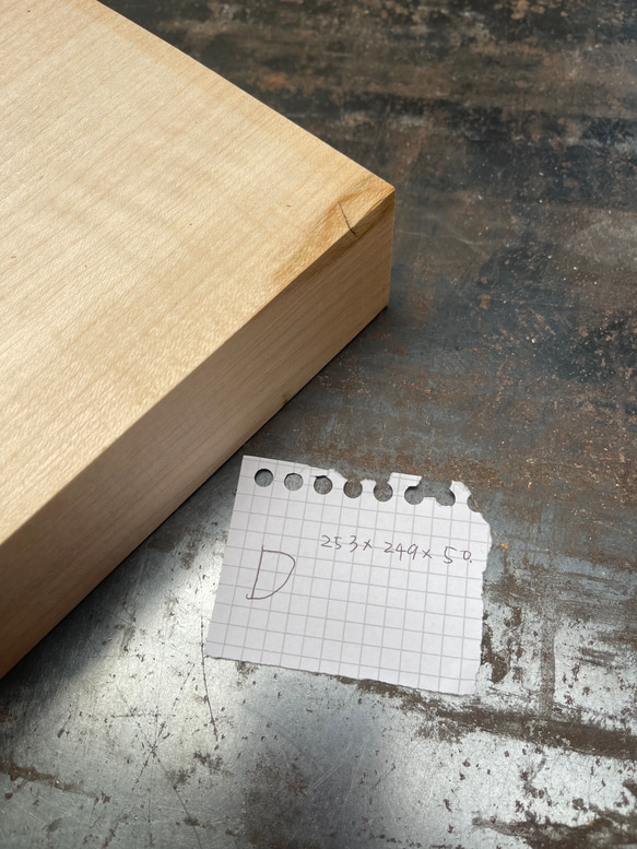 ヨーロッパメイプルの板＜D＞　木工ろくろの素材にも最適 3枚目の画像