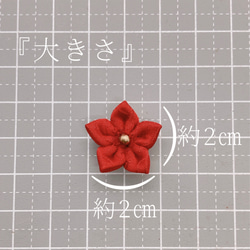 【愛】赤いお花のイヤリング・ピアス 4枚目の画像
