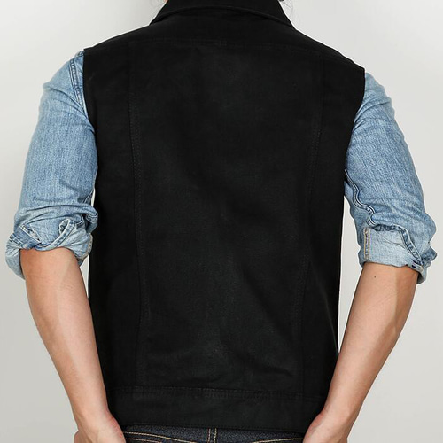 アメリカンレトロワックスクロスベスト?防水17オンスヘビー級