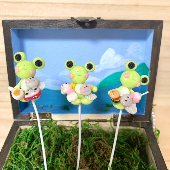 そのまま飾れる〜多肉植物寄せ植え(ハンドメイド)カエルピック
