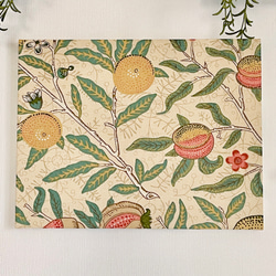 【Fruit】William Morris 木製ファブリックパネル F6イエロー 3枚目の画像