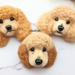 オーダー品】羊毛フェルト犬ブローチ☆シュナウザー ブローチ ponkichi