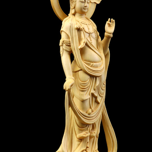 大勢至菩薩 木彫仏像 供養品 彫刻工芸品 彫刻 StarTreet 通販 14310459