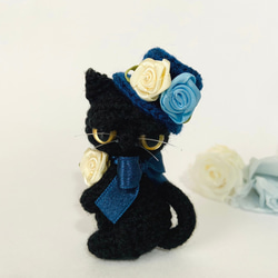 キジトラ猫の金木犀ハート♡あみぐるみ♡受注製作品 あみぐるみ