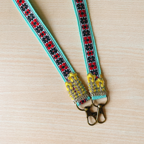 レトロ　ストラップ　30点セット ミントグリーンのレトロ スマホショルダー ストラップ ネック