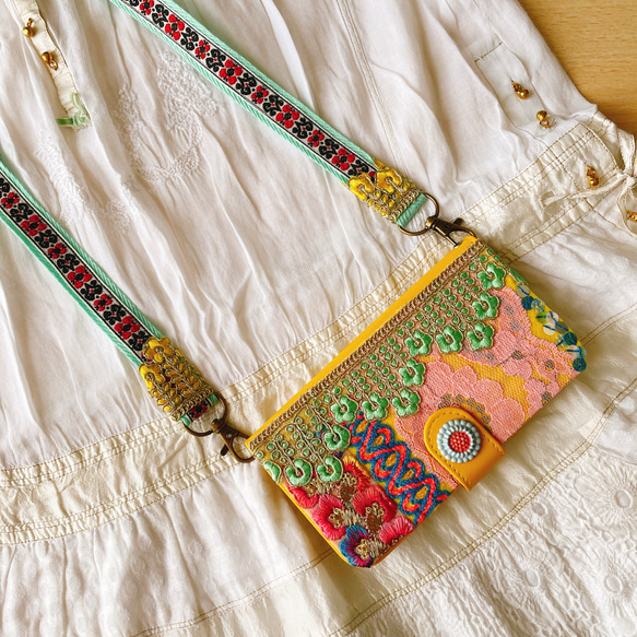 オリーブグリーン スマホストラップ　ネックストラップ スマホストラップ スマホショルダー ネックストラップ[品番