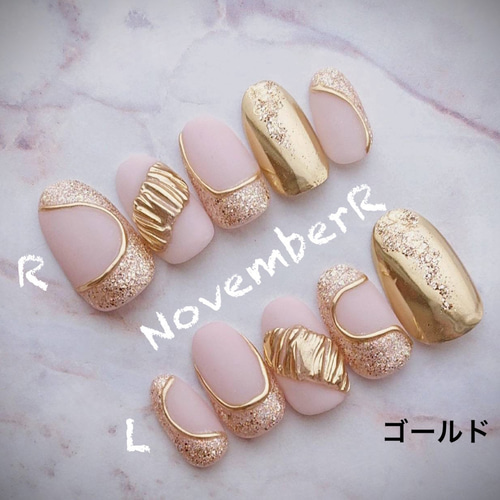 ネイルチップ れい LA561☆ウェーブネイルチップ ネイルチップ（つけ爪） NovemberR