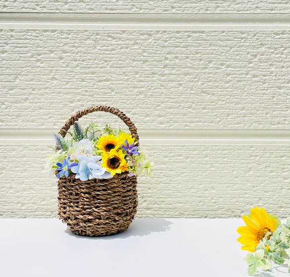 光触媒フラワー 夏を飾るひまわりスワッグ サマーリース サマーギフト 6f0246f9ce875521842237804931fd