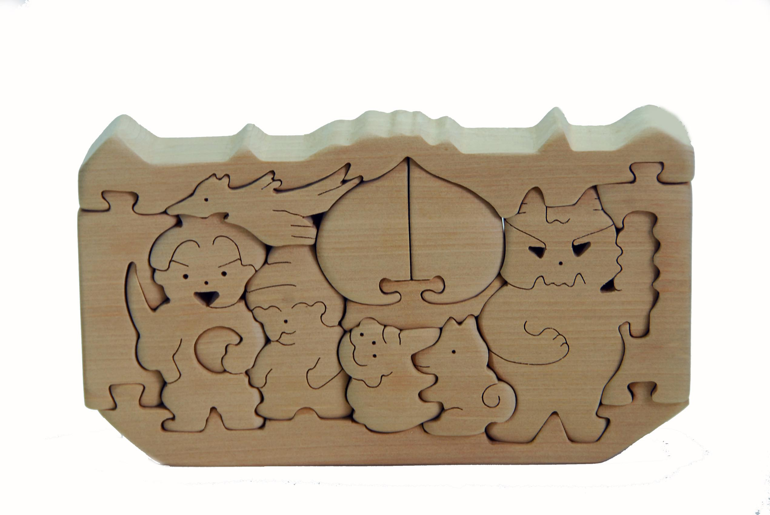 ももたろうの木製パズル