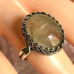 針水晶・・ルチルクォーツ ring （フリーサイズ・１６×１２） 19枚目の画像