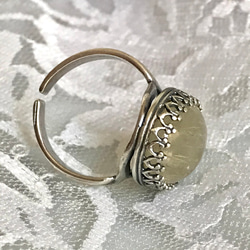 針水晶・・ルチルクォーツ ring （フリーサイズ・１６×１２） 11枚目の画像