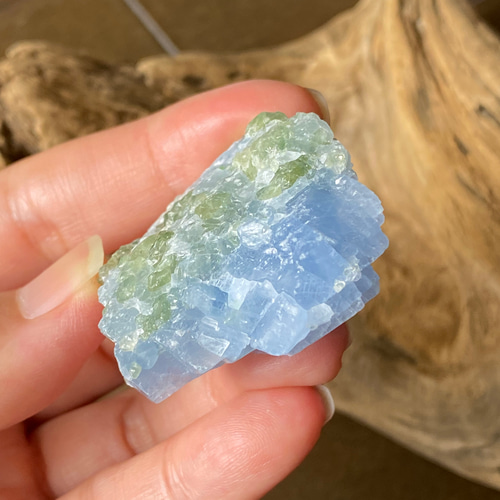 ジェミーエピドート in ブルーカルサイト♢ ブルーカルサイト 原石 01