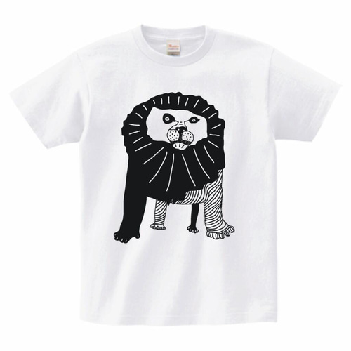 【即購入可】ライオンの隠れ家 ライオン 刺繍 Tシャツ 獅子咆哮刺繍半袖Tシャツ 絡繰魂 222018 和柄 和風 粋 豪華
