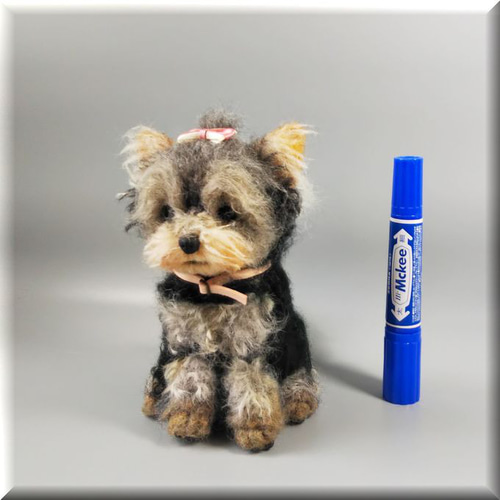 羊毛フェルト 犬 ヨークシャー・テリア 子犬 ヨーキー