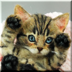 羊毛フェルト 猫 キジトラの子猫ちゃん キジトラ猫 ねこ ネコ 猫