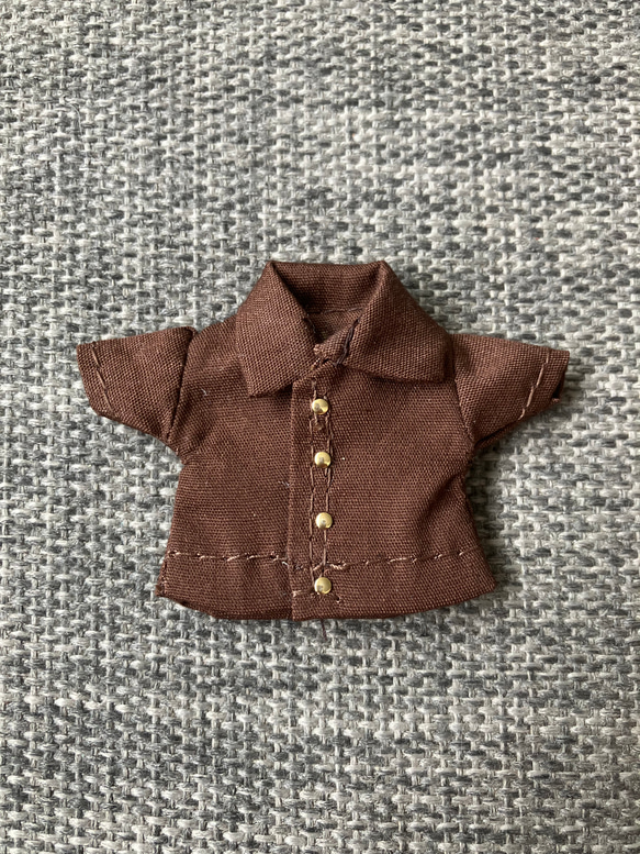 オビツ11 半袖シャツ　brown 2枚目の画像