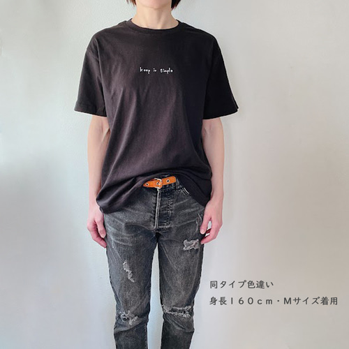 オーガニックコットンTシャツ keep it simple オフホワイト 白T オーガニックコットンTシャツ keep it simple オフホワイト 白T