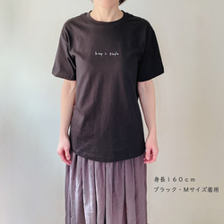 オーガニックコットンTシャツ　keep it simple　オフホワイト　白T　レディース　コットン100 8枚目の画像