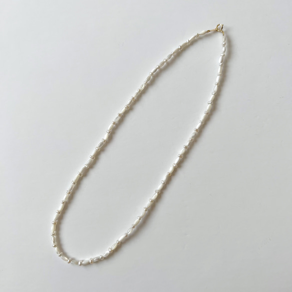 淡水真珠：pearl×shell necklace 6枚目の画像