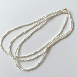 淡水真珠：pearl×shell necklace 3枚目の画像