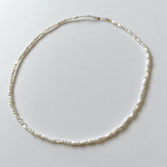 淡水真珠：pearl×shell necklace 2枚目の画像
