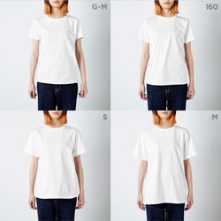 【受注制作】 オクトの肖像画No.1 Tシャツ 白 レディース 8枚目の画像