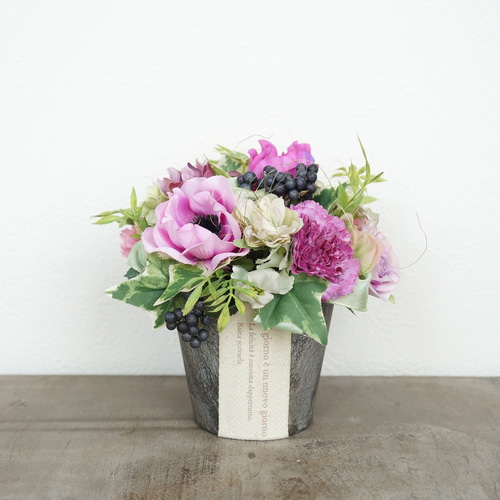 ダリアとアネモネの花束 アートフラワー florist 通販 12483703