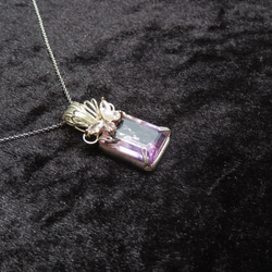 アメトリン✧宝石カット✧ワイヤージュエリー ペンダント/天然石ネックレス 10枚目の画像