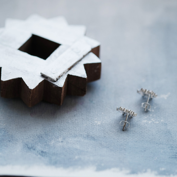 925銀雪花耳環 第8張的照片