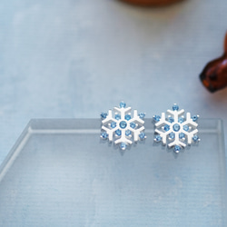 925銀雪花耳環 第6張的照片