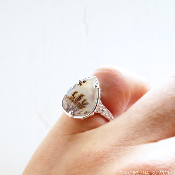 デンドリティック アゲートリング / Dendritic Agate Ring m6 5枚目の画像