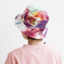 【S・M・L】TIE-DYE BUCKET HAT　生地から染めたタイダイのバケットハット【受注制作】 1枚目の画像